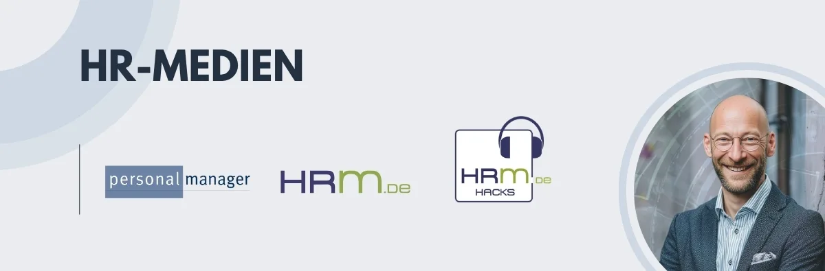 HR Medien mit Logos und Businessman