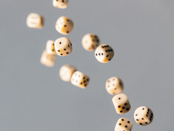 closeup photo of dices